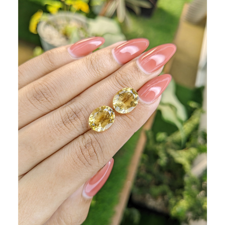 7.79 Ct.Tw. Citrine Pair from Brazil
