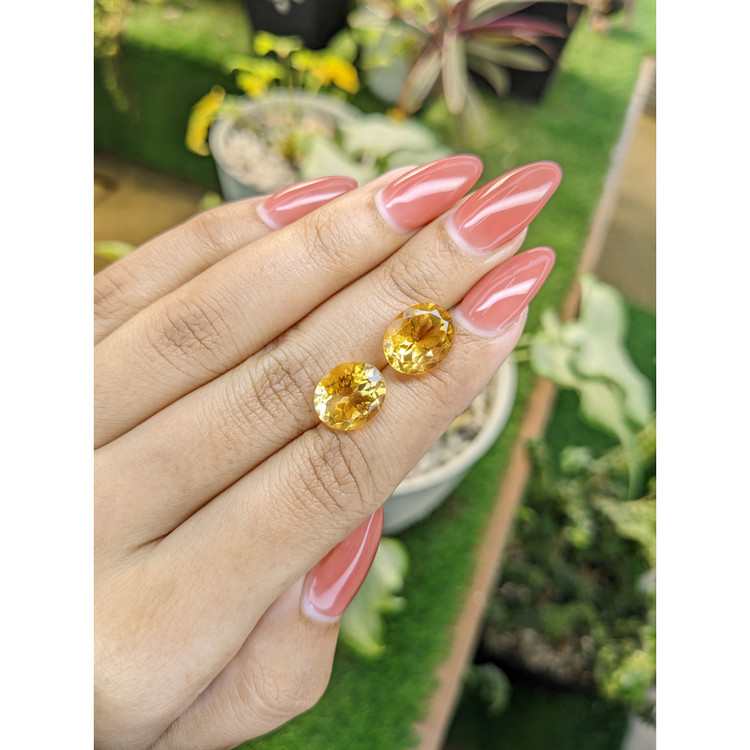 8.69 Ct.Tw. Citrine Pair from Brazil