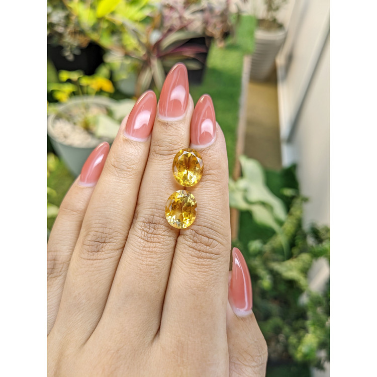 8.69 Ct.Tw. Citrine Pair from Brazil