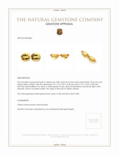 8.76 Ct.Tw.Total Carat Weight Citrine Pair from Brazil Appraisal