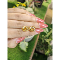 8.17 Ct.Tw.Total Carat Weight Citrine Pair from Brazil Life Style
