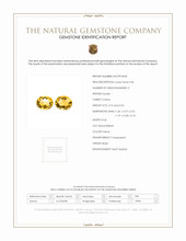 7.25 Ct.Tw.Total Carat Weight Citrine Pair from Brazil Scan Report