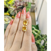 6.76 Ct.Tw.Total Carat Weight Citrine Pair from Brazil Life Style
