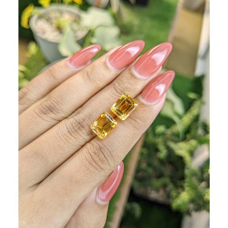 8.08 Ct.Tw. Citrine Pair from Brazil