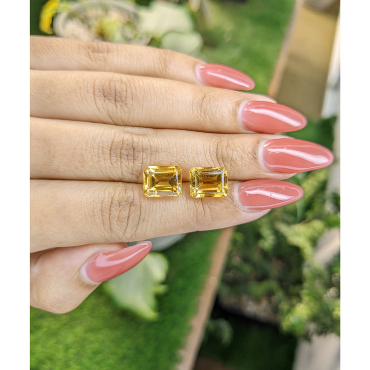 8.08 Ct.Tw. Citrine Pair from Brazil