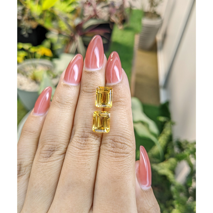 8.08 Ct.Tw. Citrine Pair from Brazil