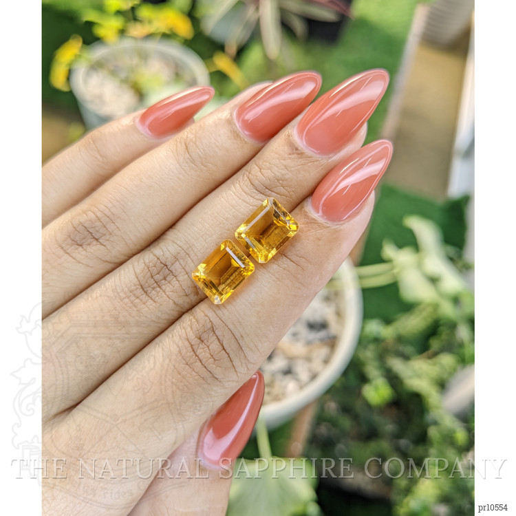 7.21 Ct.Tw. Citrine Pair from Brazil