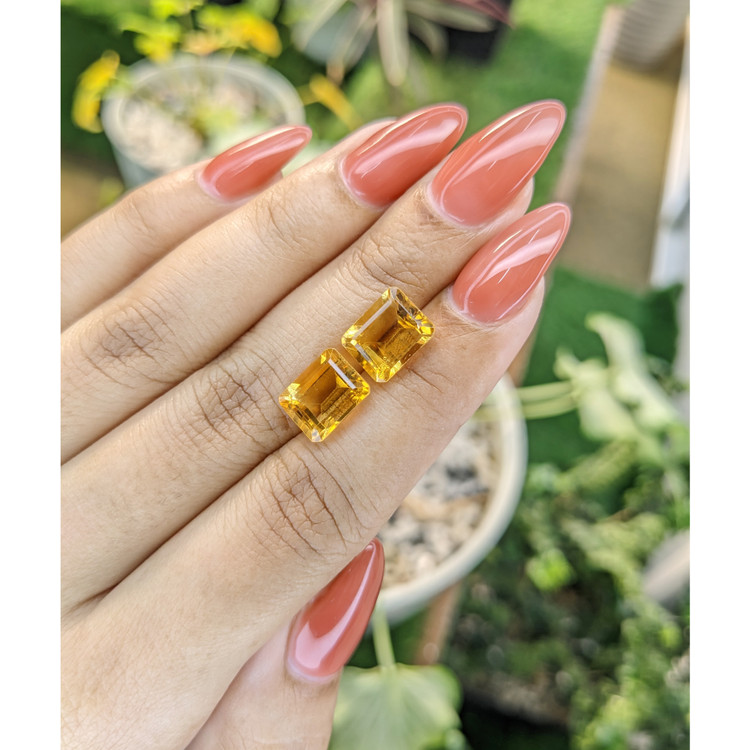 7.21 Ct.Tw. Citrine Pair from Brazil
