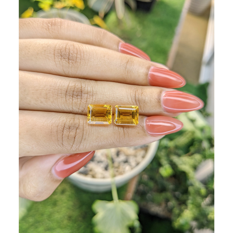 7.21 Ct.Tw. Citrine Pair from Brazil
