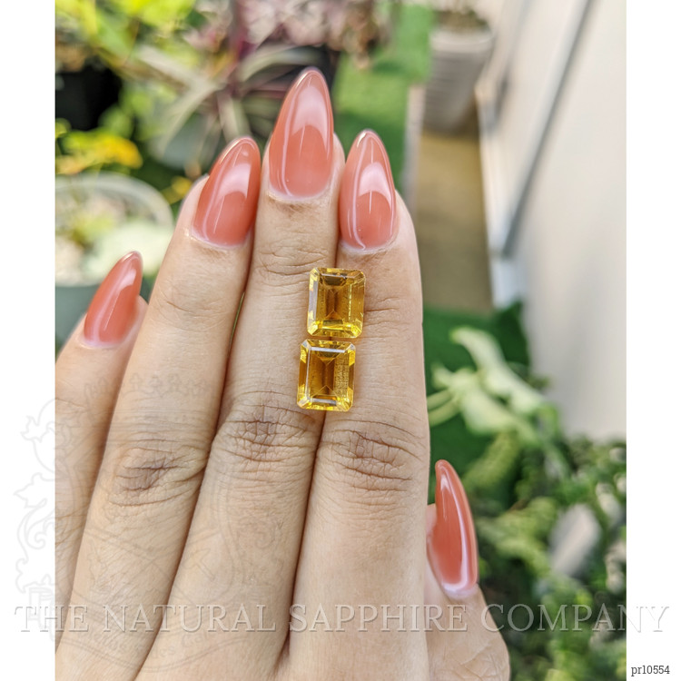 7.21 Ct.Tw. Citrine Pair from Brazil