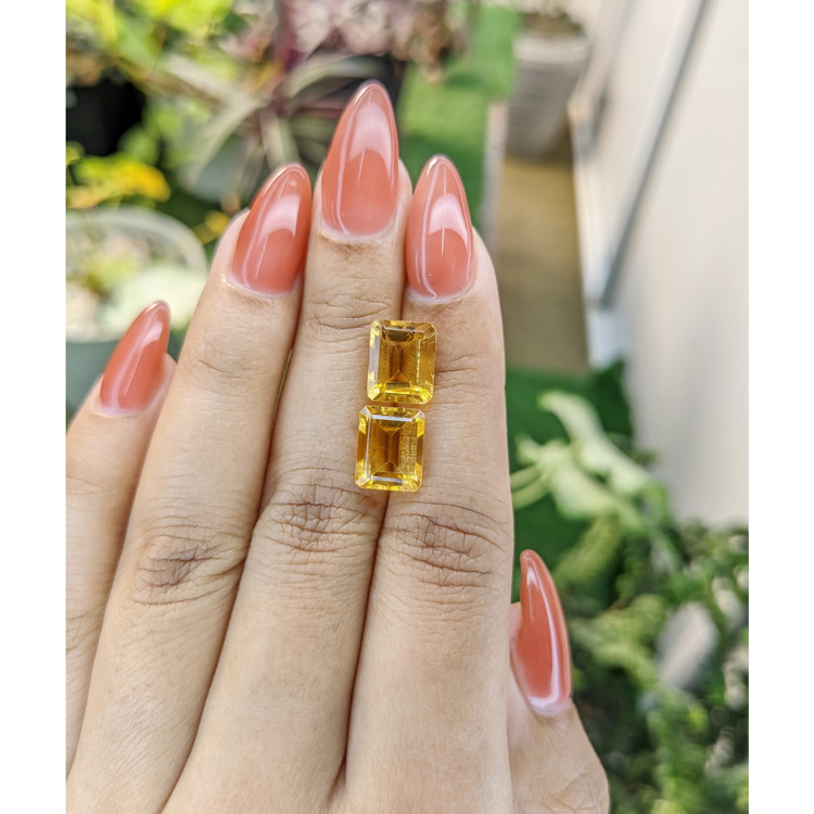 7.21 Ct.Tw. Citrine Pair from Brazil