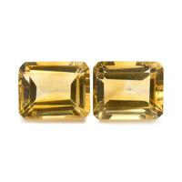 6.17 Ct.Tw. Emerald Cut Citrine Pair