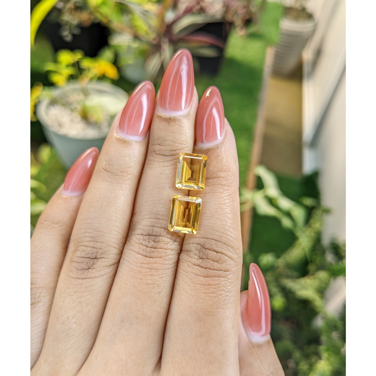 5.26 Ct.Tw. Citrine Pair from Brazil