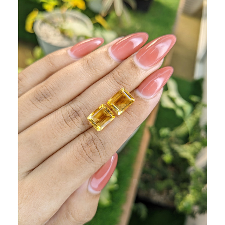 6.29 Ct.Tw. Citrine Pair from Brazil