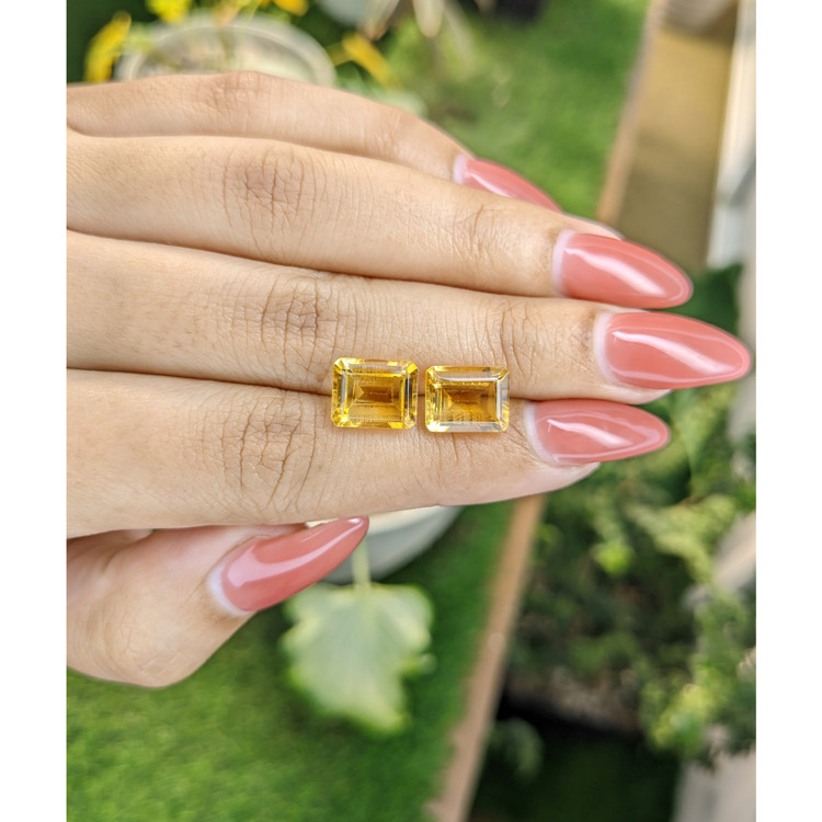 6.29 Ct.Tw. Citrine Pair from Brazil