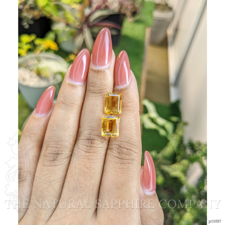 6.29 Ct.Tw. Citrine Pair from Brazil