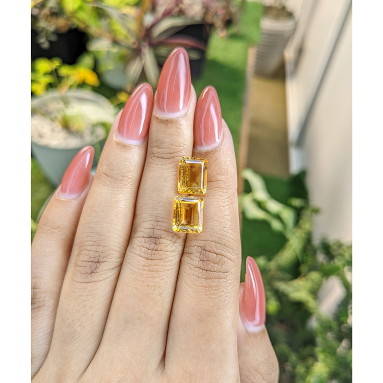 6.29 Ct.Tw. Citrine Pair from Brazil