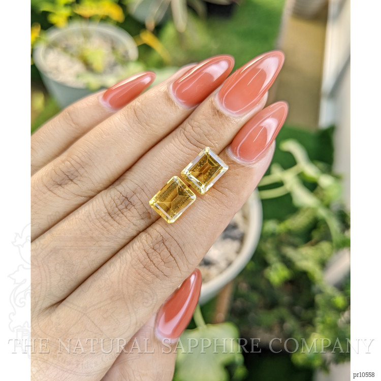 6.88 Ct.Tw. Citrine Pair from Brazil