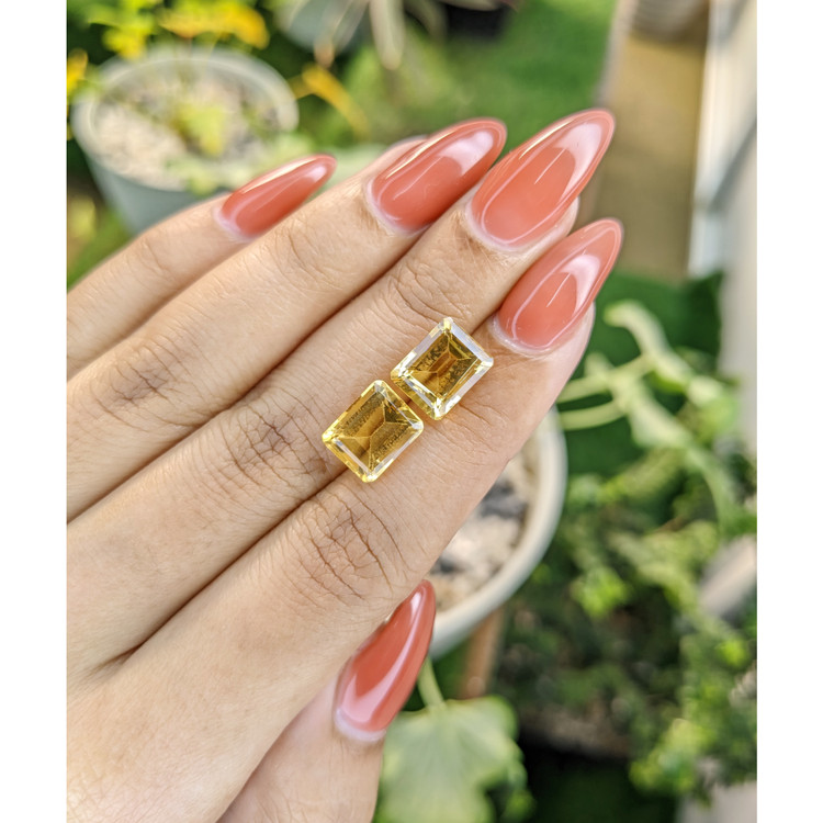 6.88 Ct.Tw. Citrine Pair from Brazil