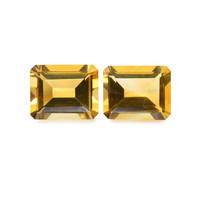 5.68 Ct.Tw. Emerald Cut Citrine Pair