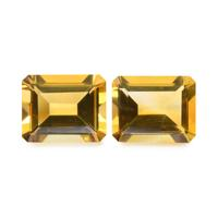 5.68 Ct.Tw. Emerald Cut Citrine Pair