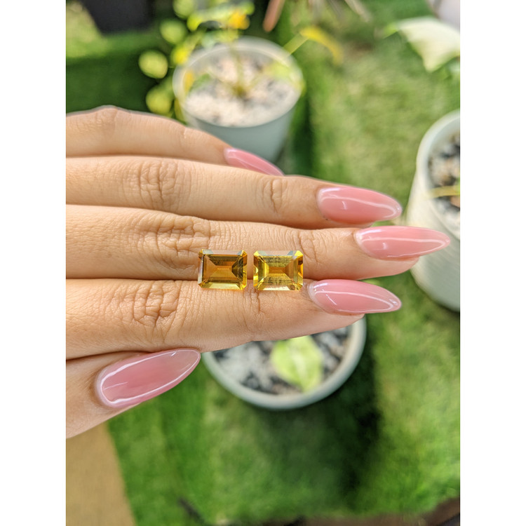 5.68 Ct.Tw. Citrine Pair from Brazil