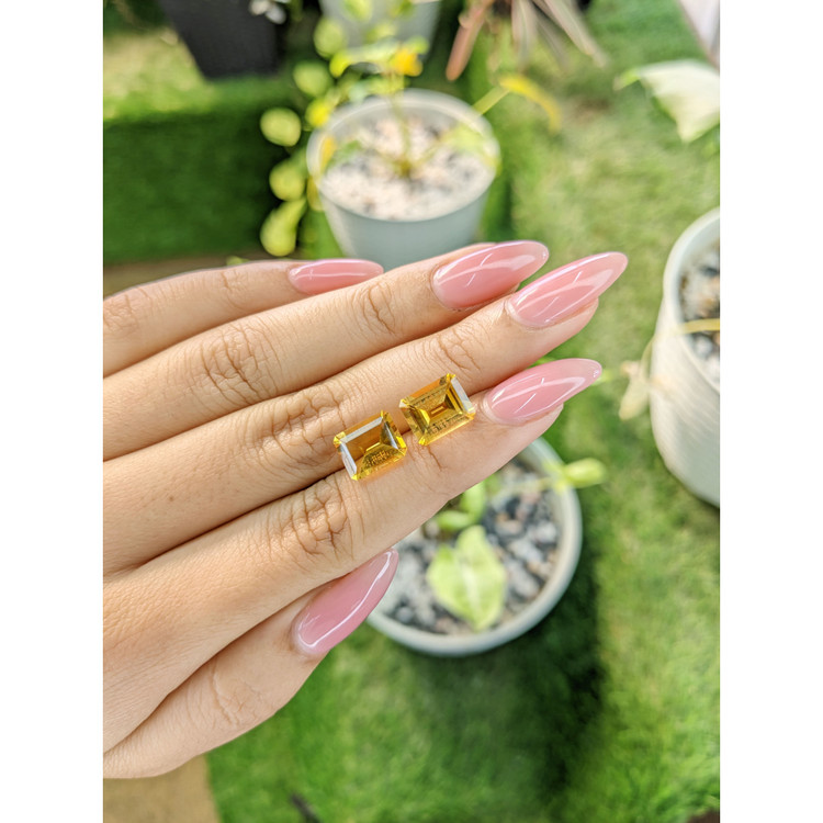 5.68 Ct.Tw. Citrine Pair from Brazil