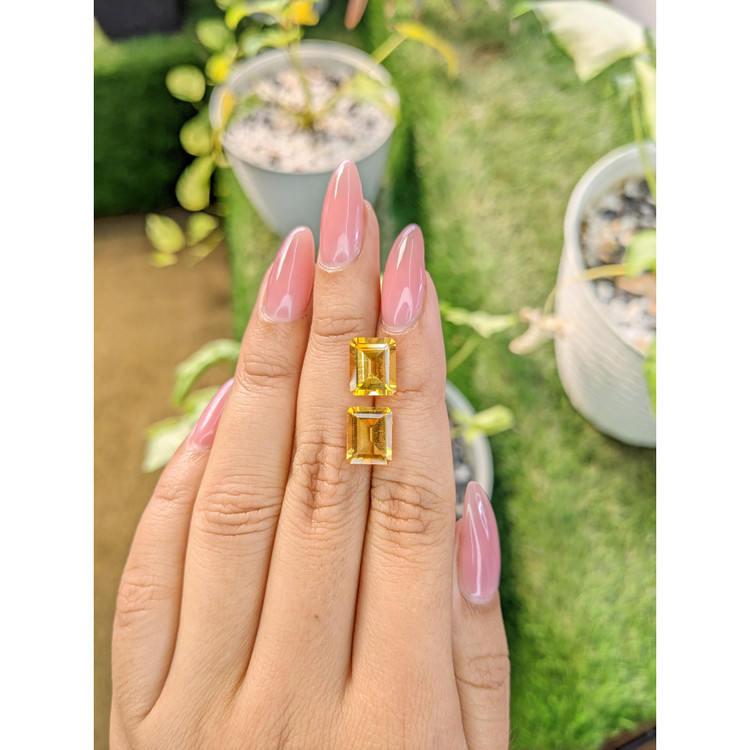 5.68 Ct.Tw. Citrine Pair from Brazil