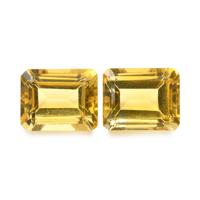7.83 Ct.Tw. Emerald Cut Citrine Pair