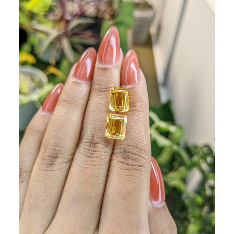 7.83 Ct.Tw. Citrine Pair from Brazil