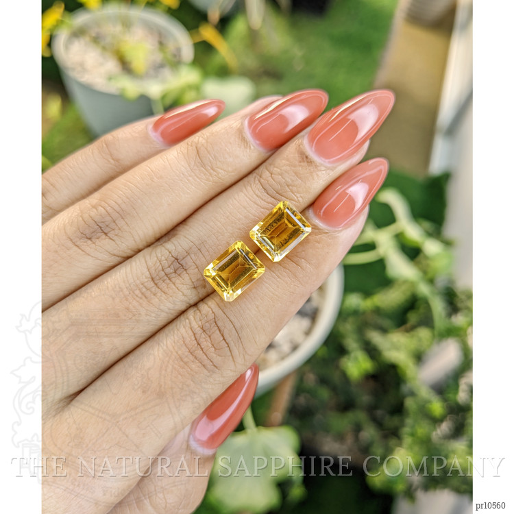 7.83 Ct.Tw. Citrine Pair from Brazil