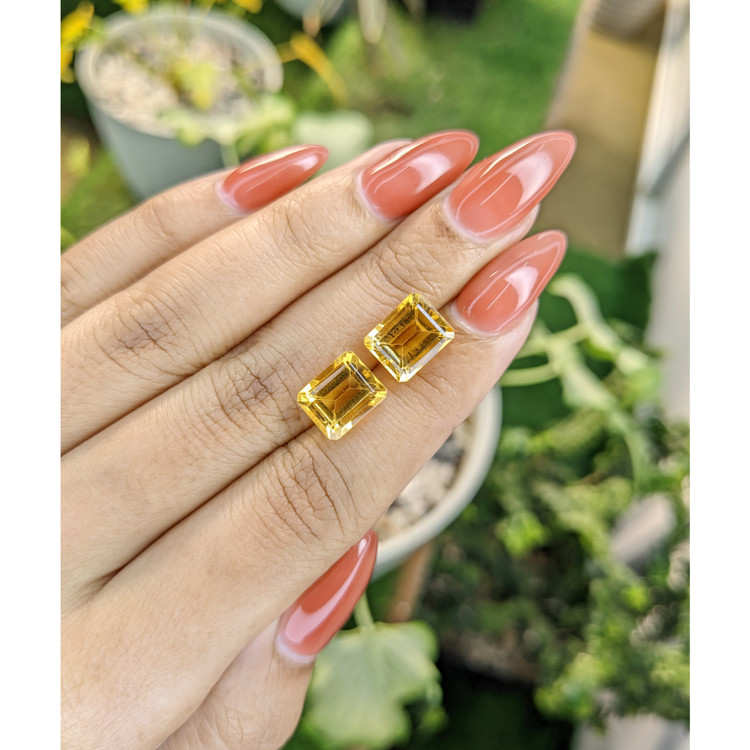 7.83 Ct.Tw. Citrine Pair from Brazil