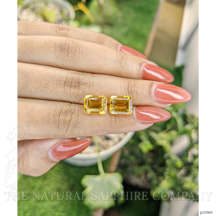 7.83 Ct.Tw. Citrine Pair from Brazil