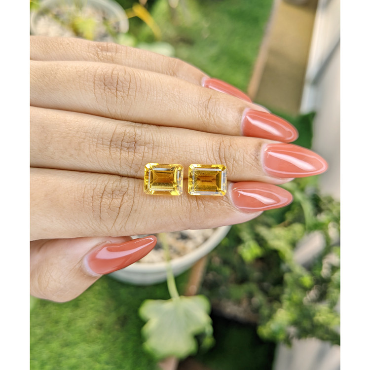 7.83 Ct.Tw. Citrine Pair from Brazil