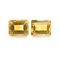 7.09 Ct.Tw. Emerald Cut Citrine Pair