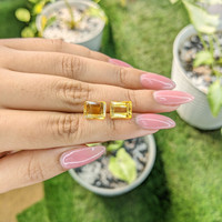 7.09 Ct.Tw.Total Carat Weight Citrine Pair from Brazil Life Style