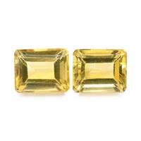 7.11 Ct.Tw. Emerald Cut Citrine Pair