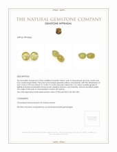 1.32 Ct.Tw.Total Carat Weight Cabochon Chrysoberyl Pair from Ceylon (Sri Lanka) Appraisal