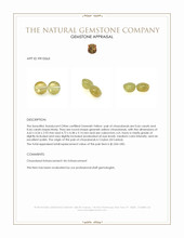 1.32 Ct.Tw.Total Carat Weight Cabochon Chrysoberyl Pair from Ceylon (Sri Lanka) Appraisal