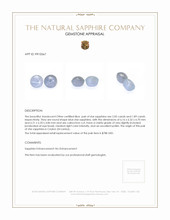 3.94 Ct.Tw.Total Carat Weight Blue Star Sapphire Pair from Ceylon (Sri Lanka) Appraisal