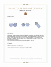 3.94 Ct.Tw.Total Carat Weight Blue Star Sapphire Pair from Ceylon (Sri Lanka) Appraisal