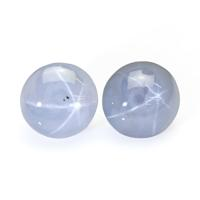 3.94&nbsp;Ct.Tw.Total Carat Weight Blue Star Sapphire Pair from Ceylon (Sri Lanka) Video