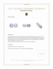 3.44 Ct.Tw.Total Carat Weight Grey Star Sapphire Pair from Ceylon (Sri Lanka) Appraisal