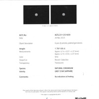 3.44 Ct.Tw.Total Carat Weight Grey Star Sapphire Pair from Ceylon (Sri Lanka) Scan Report
