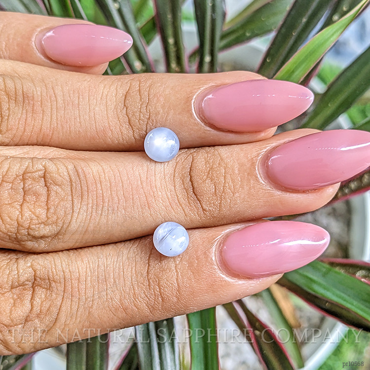 3.44 Ct.Tw. Grey Star Sapphire Pair from Ceylon (Sri Lanka)