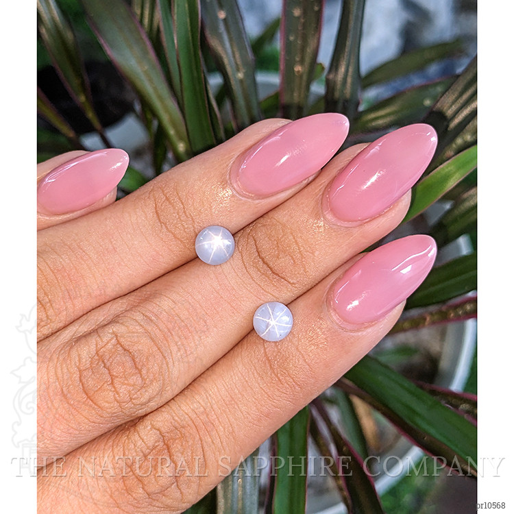 3.44 Ct.Tw. Grey Star Sapphire Pair from Ceylon (Sri Lanka)