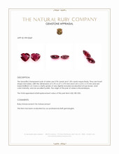 1.94 Ct.Tw.Total Carat Weight Ruby Pair from Mozambique Appraisal