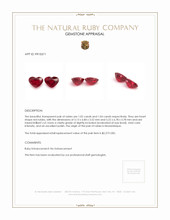 2.06&nbsp;Ct.Tw.Total Carat Weight Ruby Pair from Mozambique Appraisal