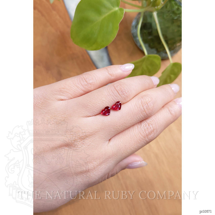 2.06 Ct.Tw. Ruby Pair from Mozambique