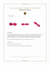 1.85 Ct.Tw.Total Carat Weight Pinkish Red Ruby Pair from Mozambique Appraisal